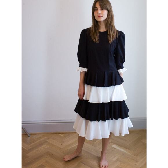 Batsheva Black and White Layer Dress - Picture 4 of 8
